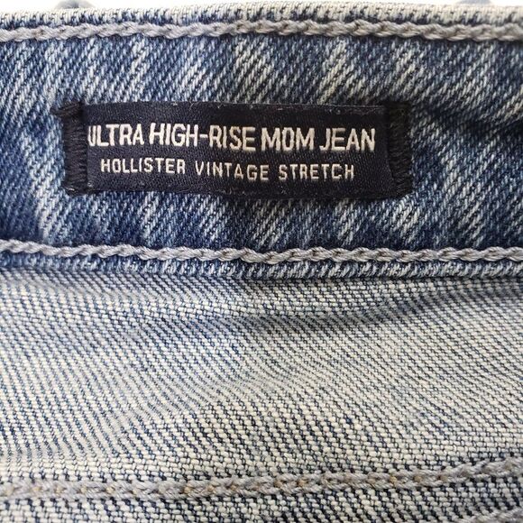 Hollister High-Rise Mom Denim Jean Shorts 28 - Picture 11 of 13